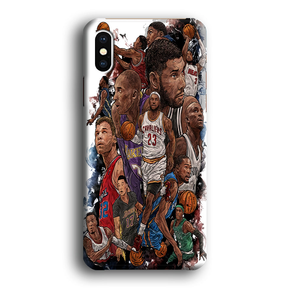 Basketball Players Art iPhone Xs Case