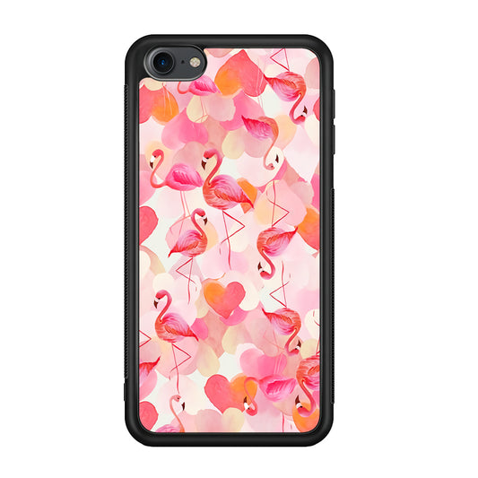 Beautiful Flamingo Art iPod Touch 6 Case-Phone Case-Rubber White (2D Case)-Altracase