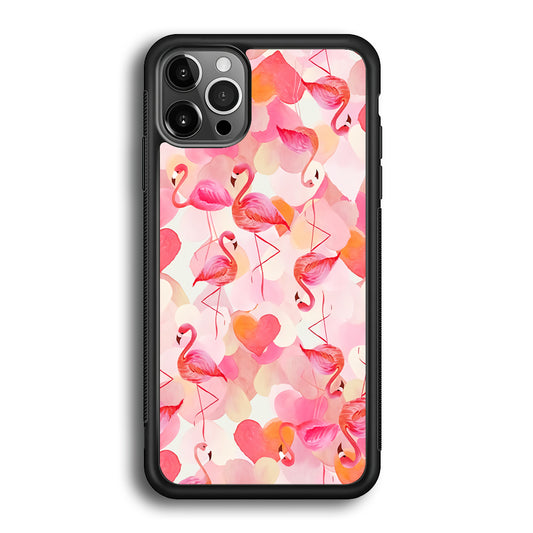 Beautiful Flamingo Art iPhone 12 Pro Max Case