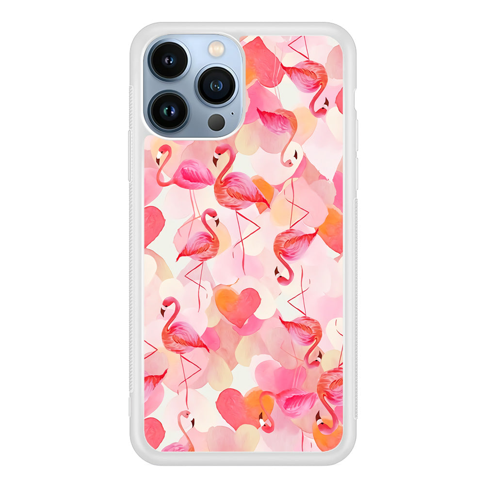 Beautiful Flamingo Art iPhone 13 Pro Max Case