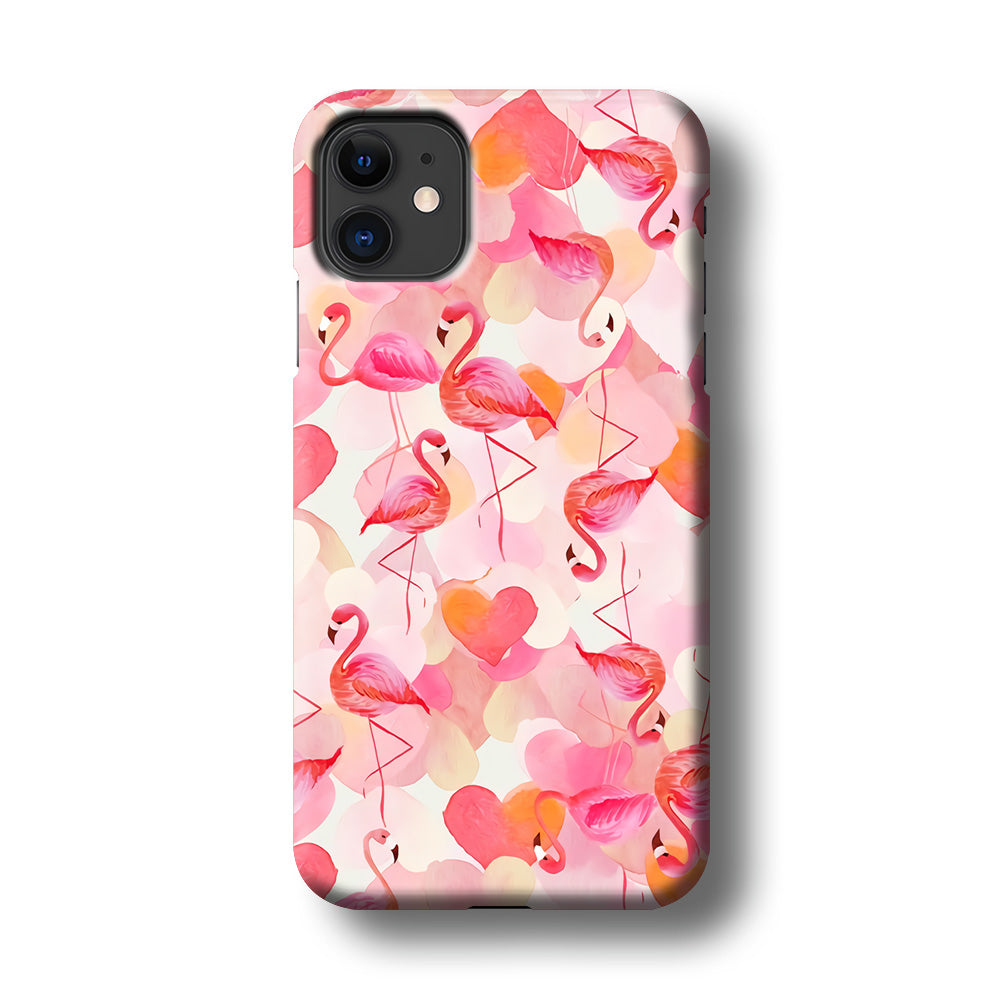 Beautiful Flamingo Art iPhone 11 Case