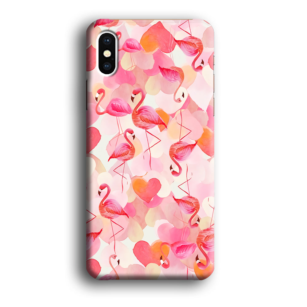 Beautiful Flamingo Art iPhone Xs Case