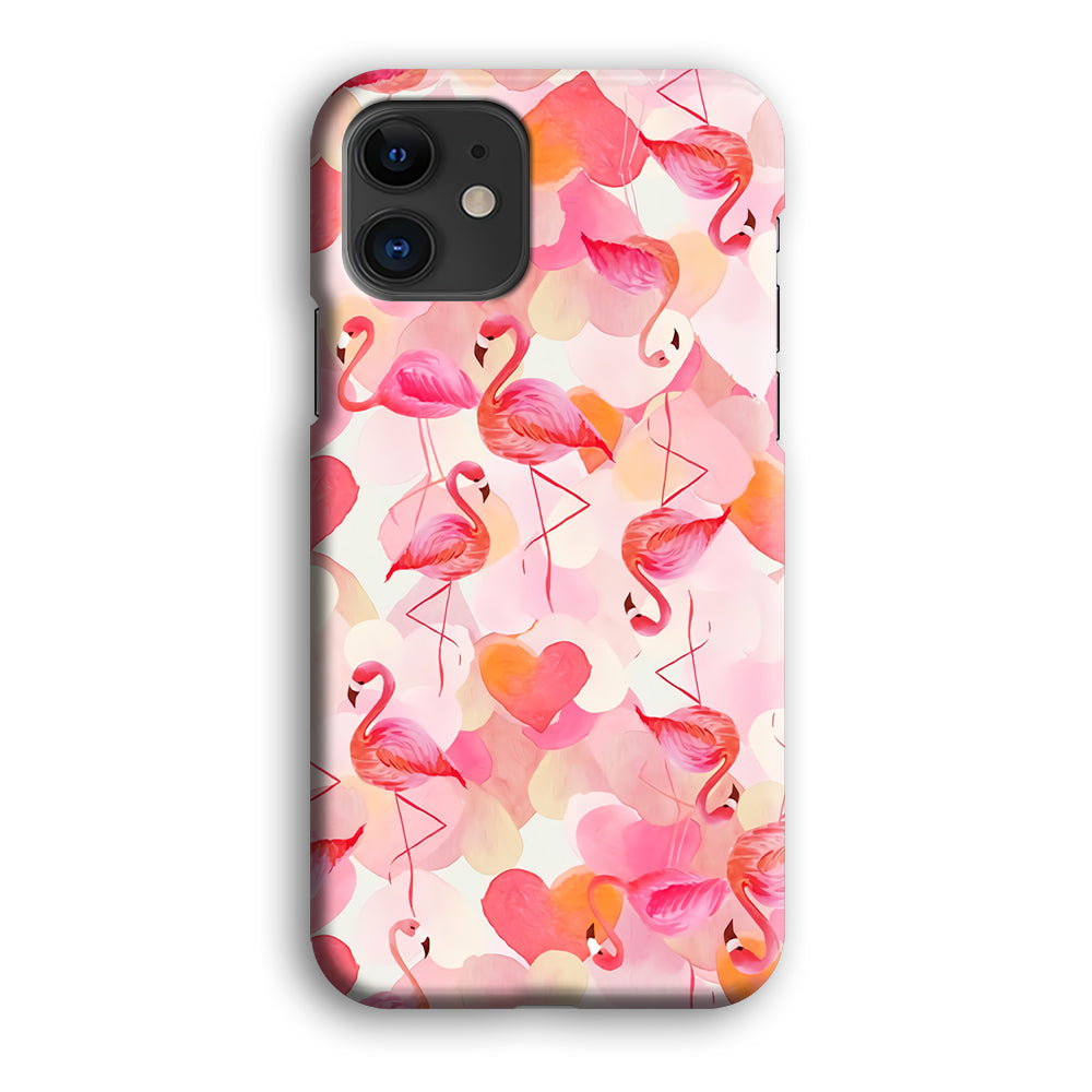 Beautiful Flamingo Art iPhone 12 Case