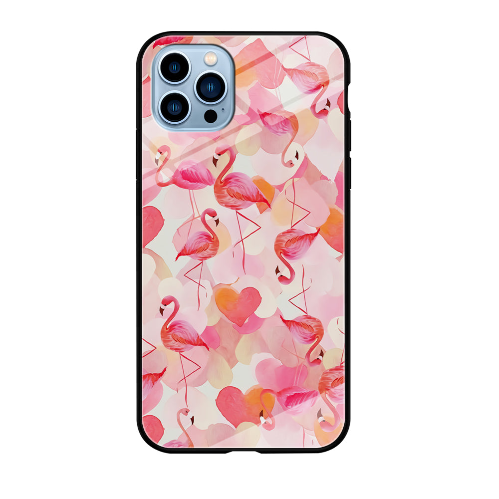 Beautiful Flamingo Art iPhone 12 Pro Max Case