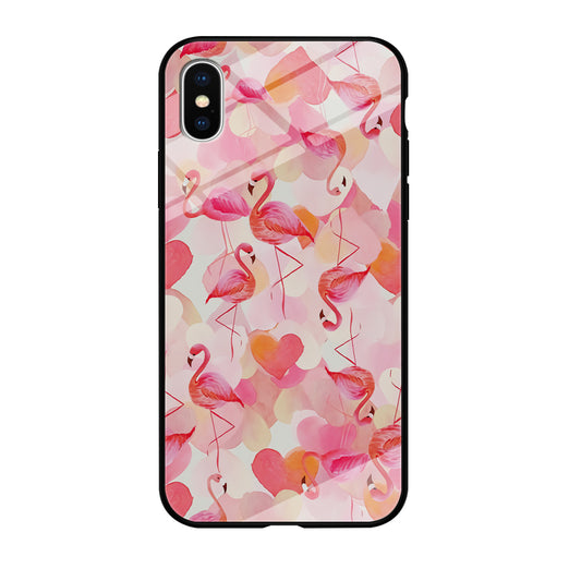 Beautiful Flamingo Art iPhone Xs Case