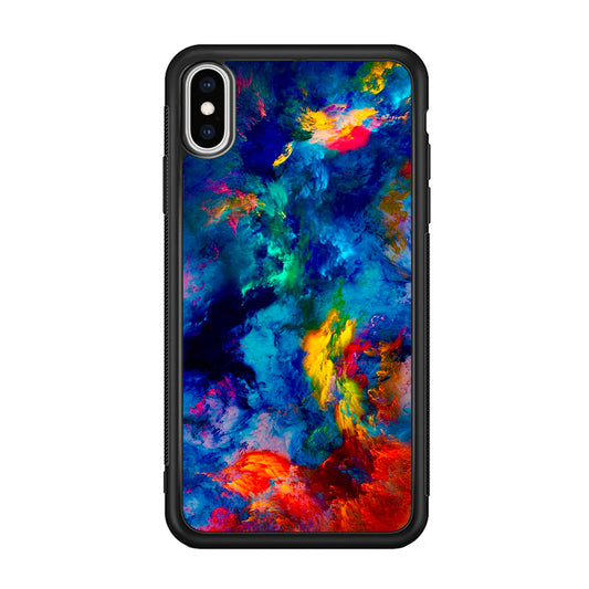 Beautiful Marble Colorful 001 iPhone Xs Case-Phone Case-Rubber Black (2D Case)-Altracase