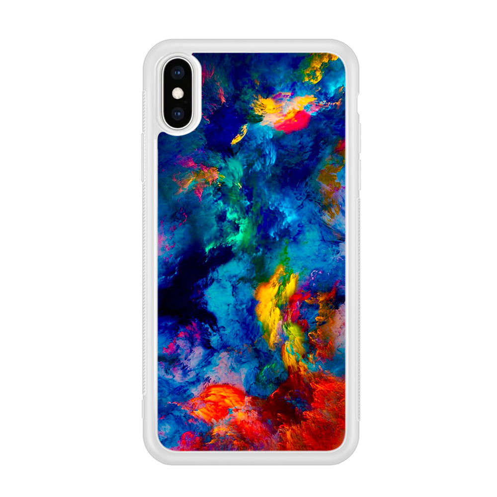 Beautiful Marble Colorful 001 iPhone Xs Case-Phone Case-Rubber White (2D Case)-Altracase