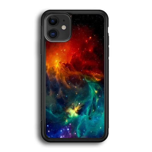 Beautiful Space Colorful 001 iPhone 12 Case-Phone Case-Rubber Black (2D Case)-Altracase