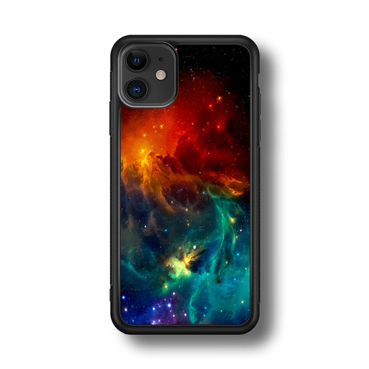 Beautiful Space Colorful 001 iPhone 11 Case-Phone Case-Rubber Black (2D Case)-Altracase