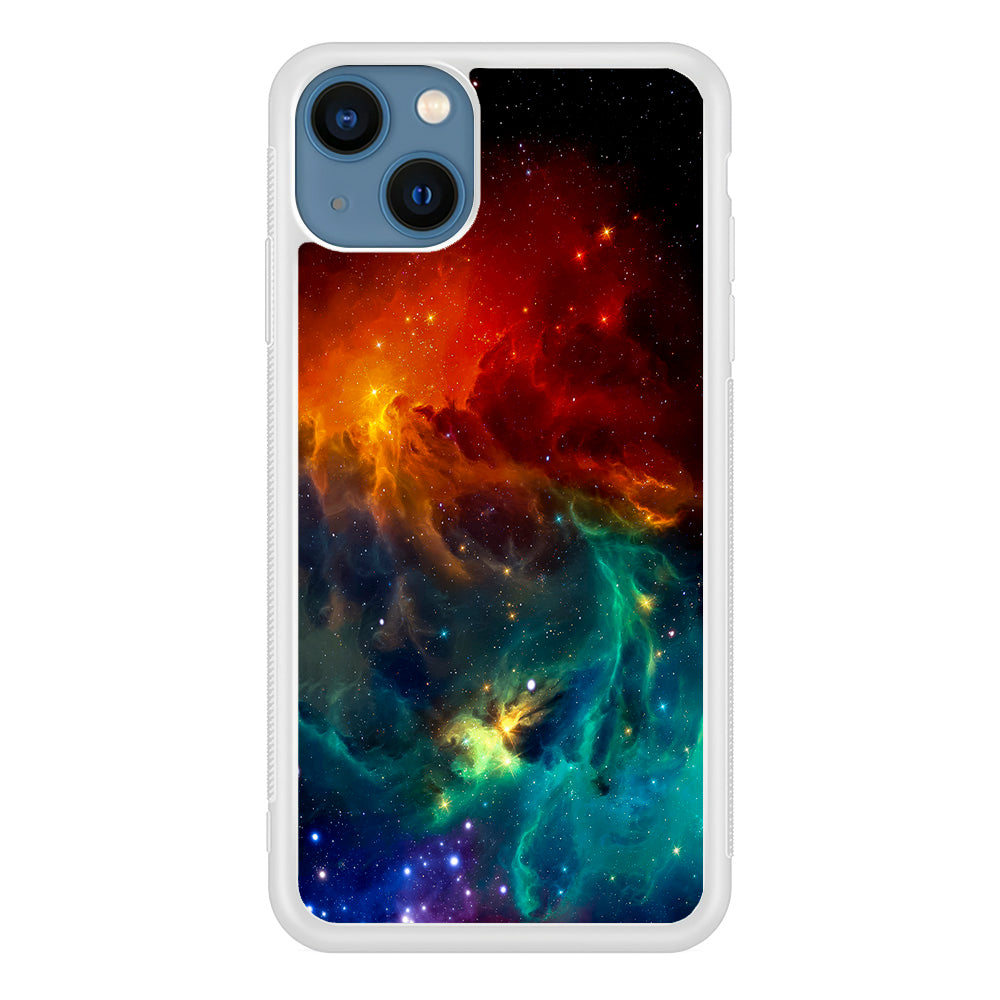 Beautiful Space Colorful 001 iPhone 13 Mini Case-Phone Case-Rubber White (2D Case)-Altracase