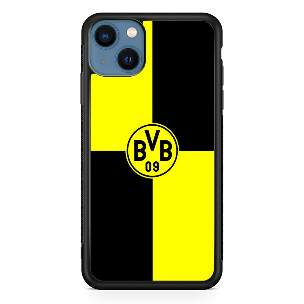 Borussia Dortmund Logo Club iPhone 13 Mini Case-Phone Case-Rubber Black (2D Case)-Altracase