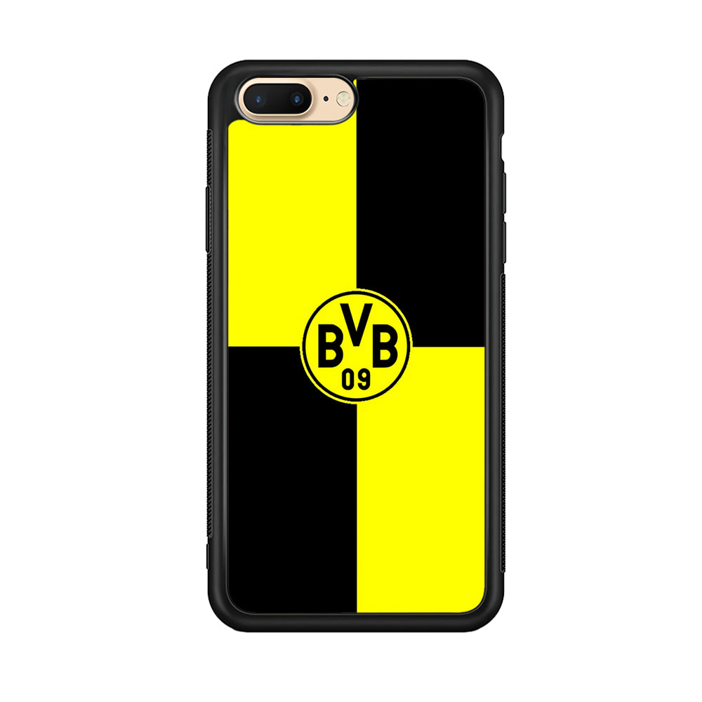 Borussia Dortmund Logo Club iPhone 8 Plus Case-Phone Case-Rubber Black (2D Case)-Altracase