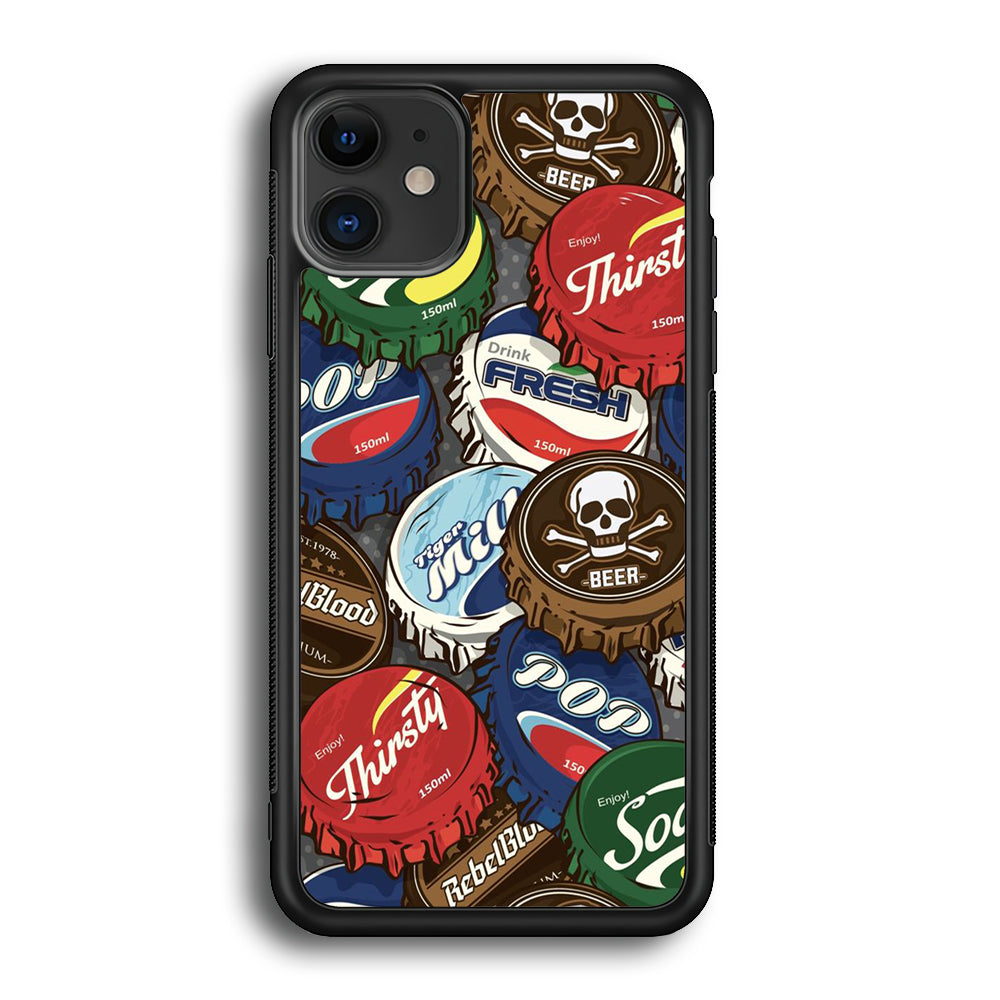 Bottle Cap Doodle iPhone 12 Case