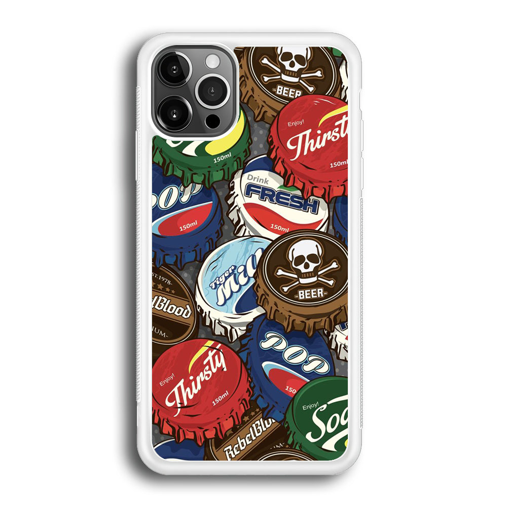 Bottle Cap Doodle iPhone 12 Pro Case