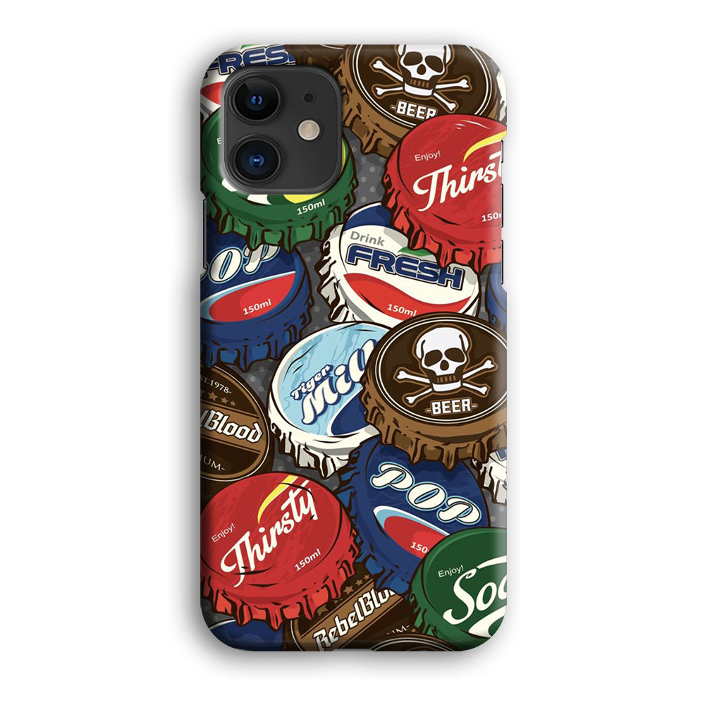 Bottle Cap Doodle iPhone 12 Mini Case