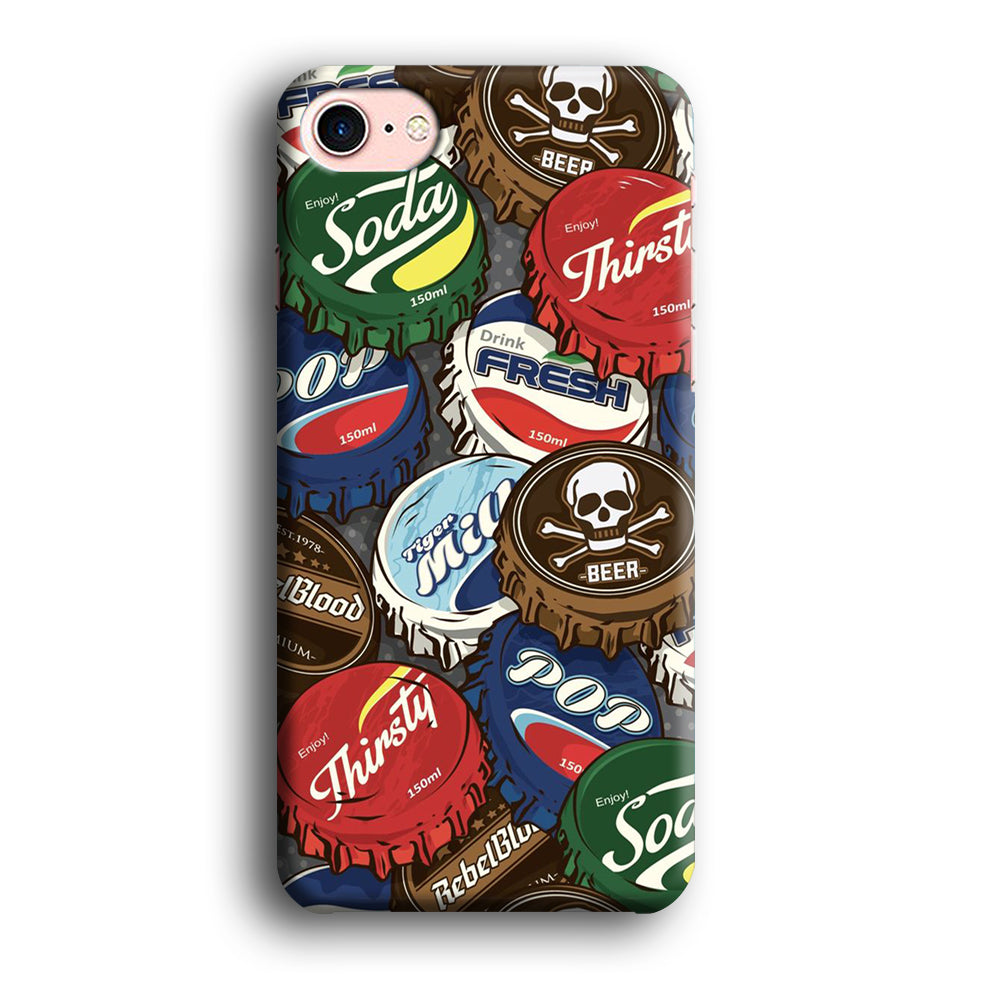 Bottle Cap Doodle iPhone 7 Case