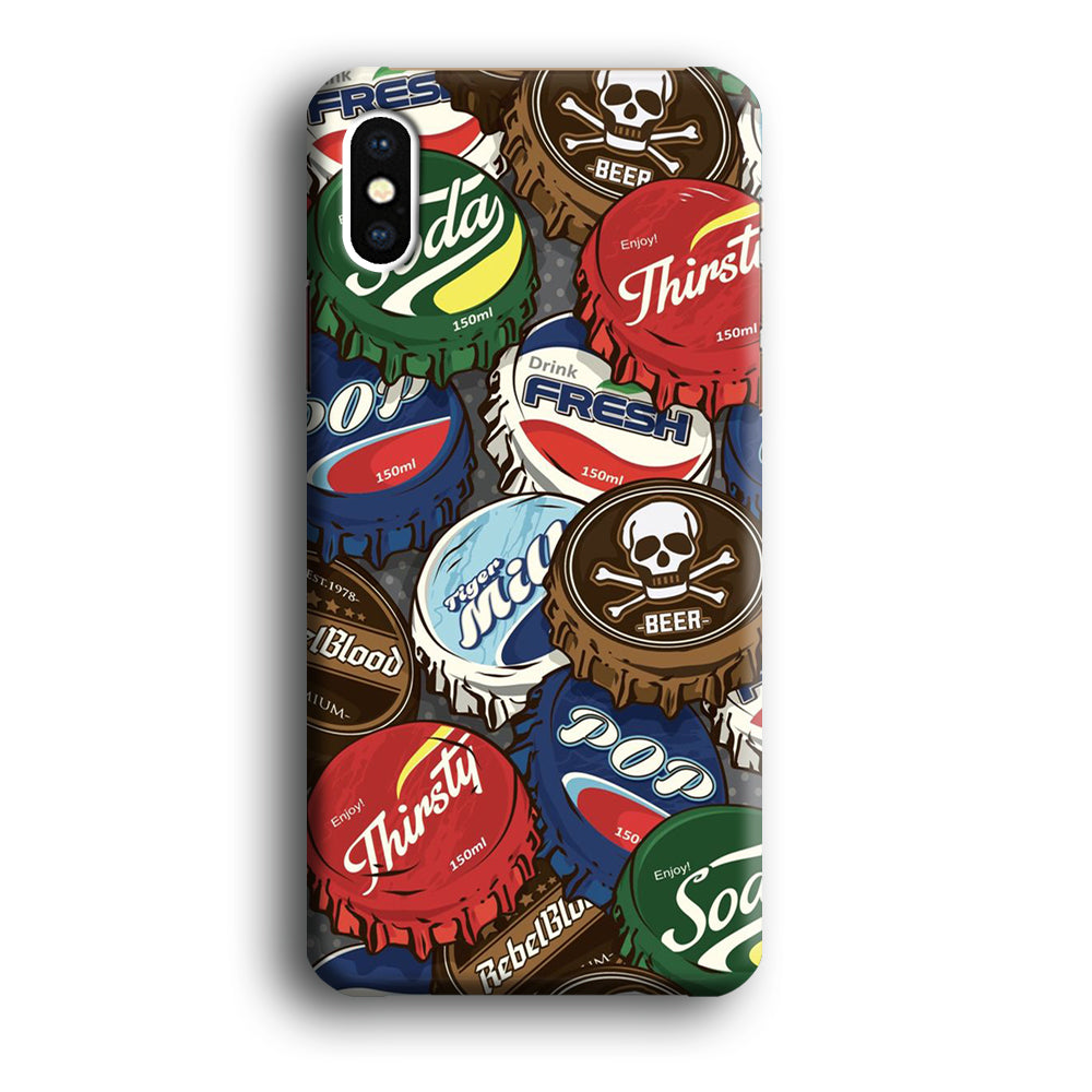 Bottle Cap Doodle iPhone Xs Case