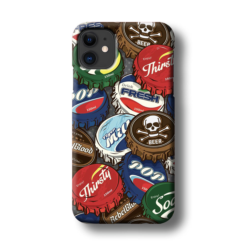 Bottle Cap Doodle iPhone 11 Case