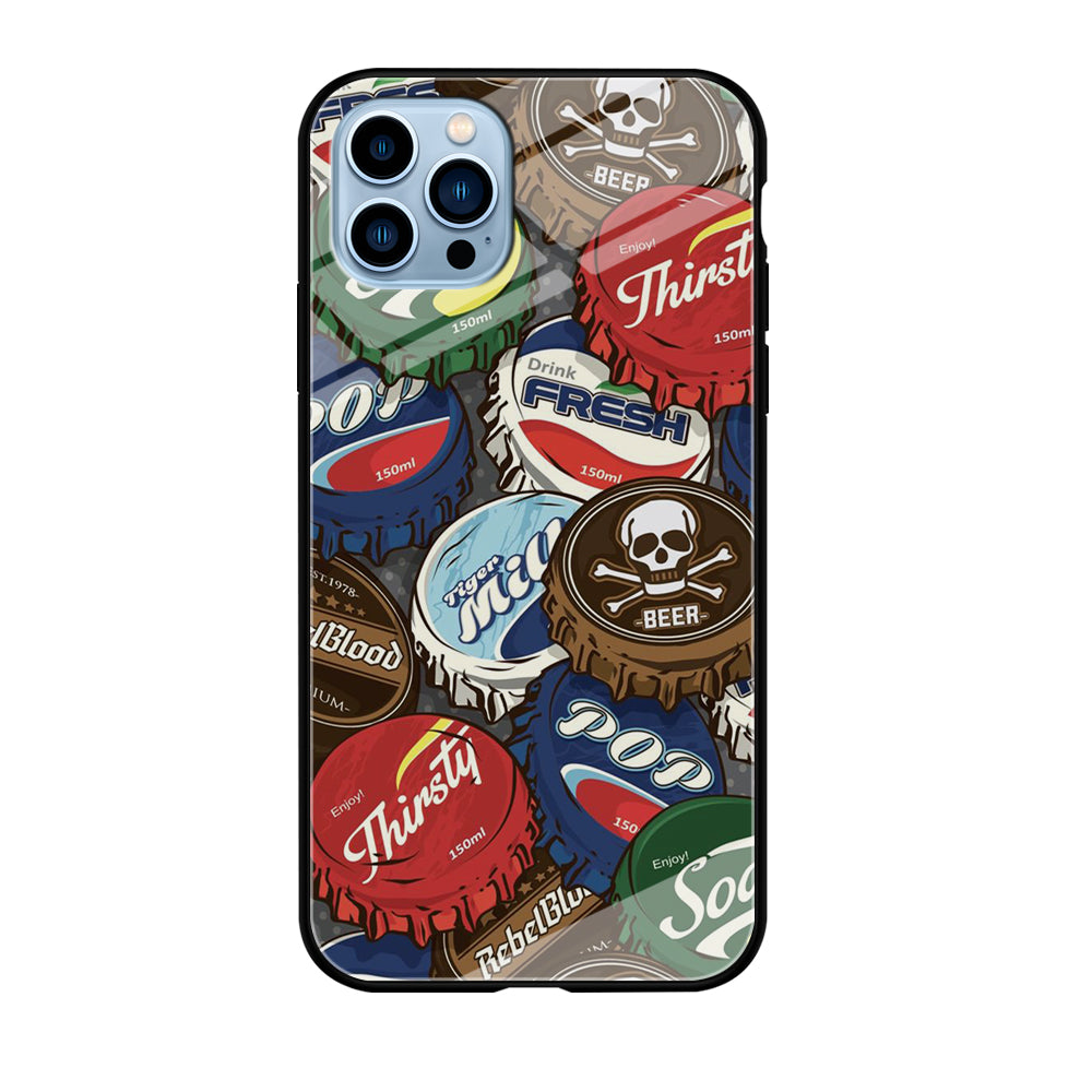 Bottle Cap Doodle iPhone 12 Pro Case