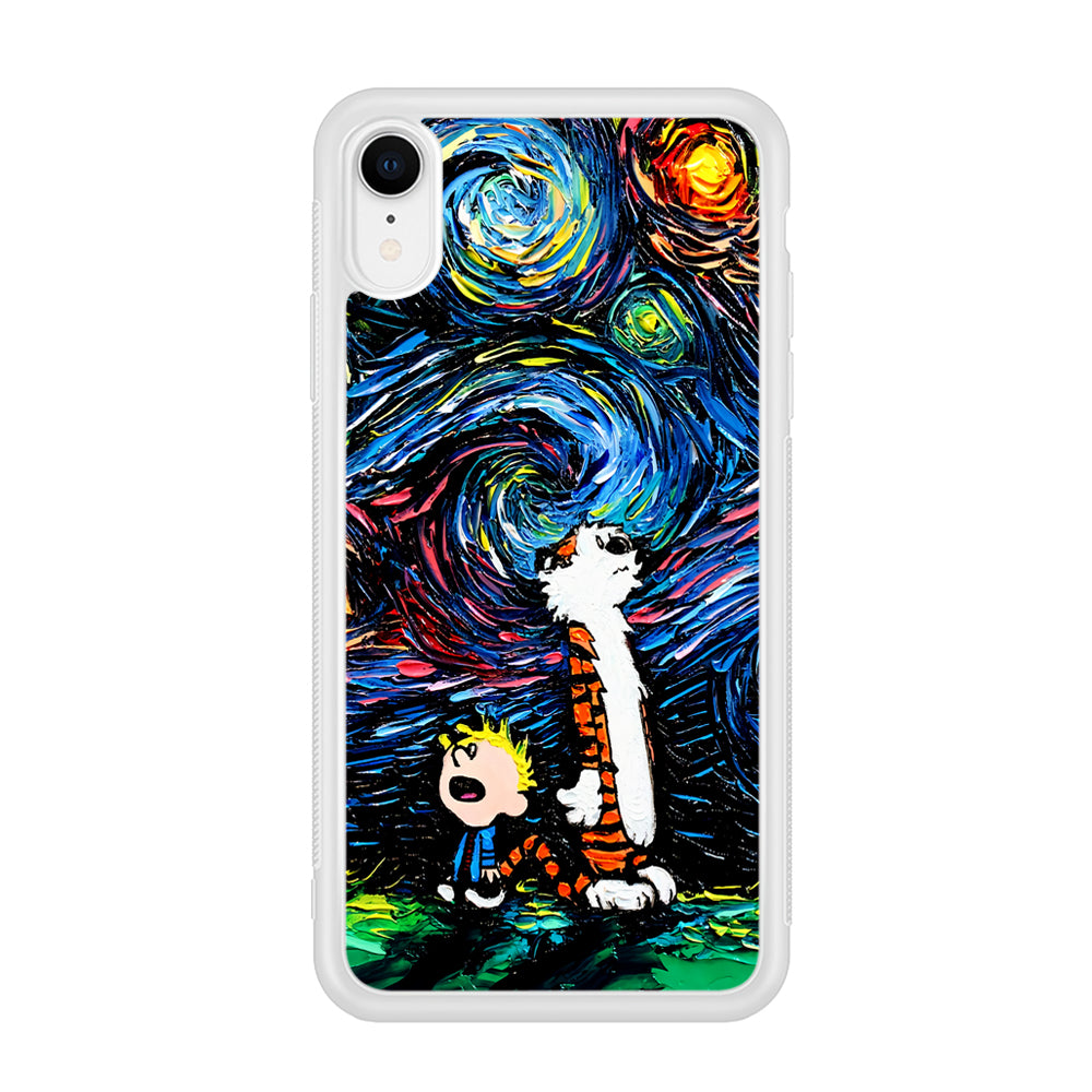 Calvin and Hobbes Starry Night iPhone XR Case