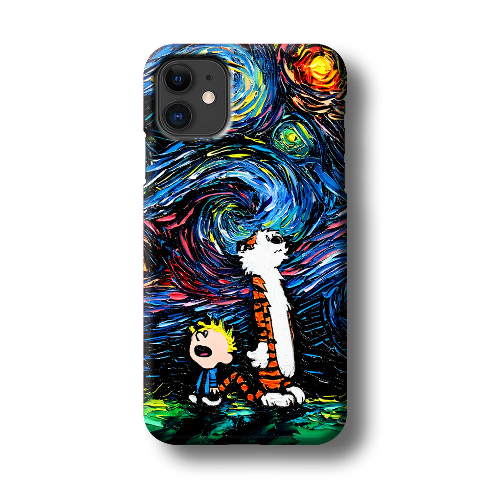 Calvin and Hobbes Starry Night iPhone 11 Case