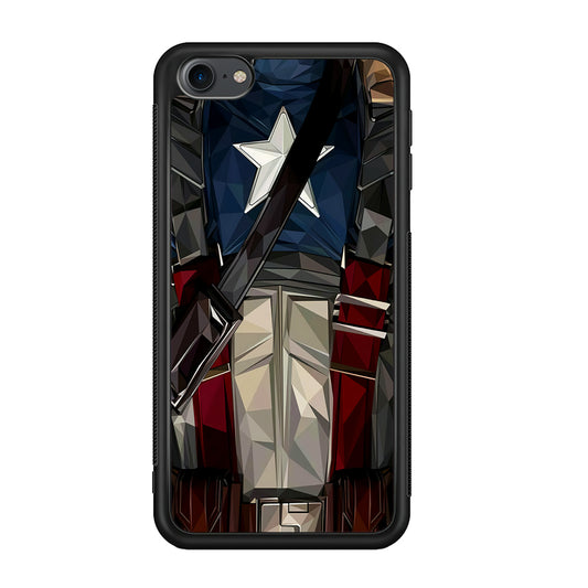 Captain America Costume Suit iPod Touch 6 Case-Phone Case-Rubber White (2D Case)-Altracase