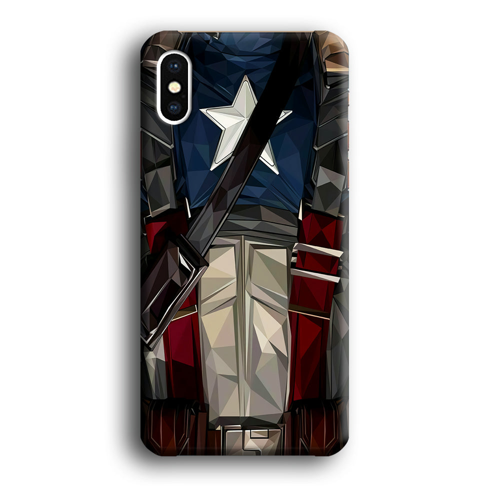 Captain America Costume Suit iPhone Xs Case