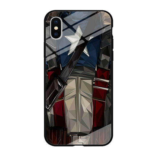 Captain America Costume Suit iPhone Xs Case