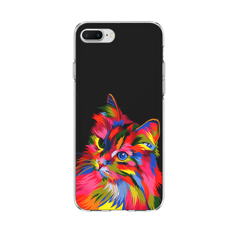 Cat Colorful Art Painting iPhone 8 Plus Case-Phone Case-Clear Soft Case-Altracase