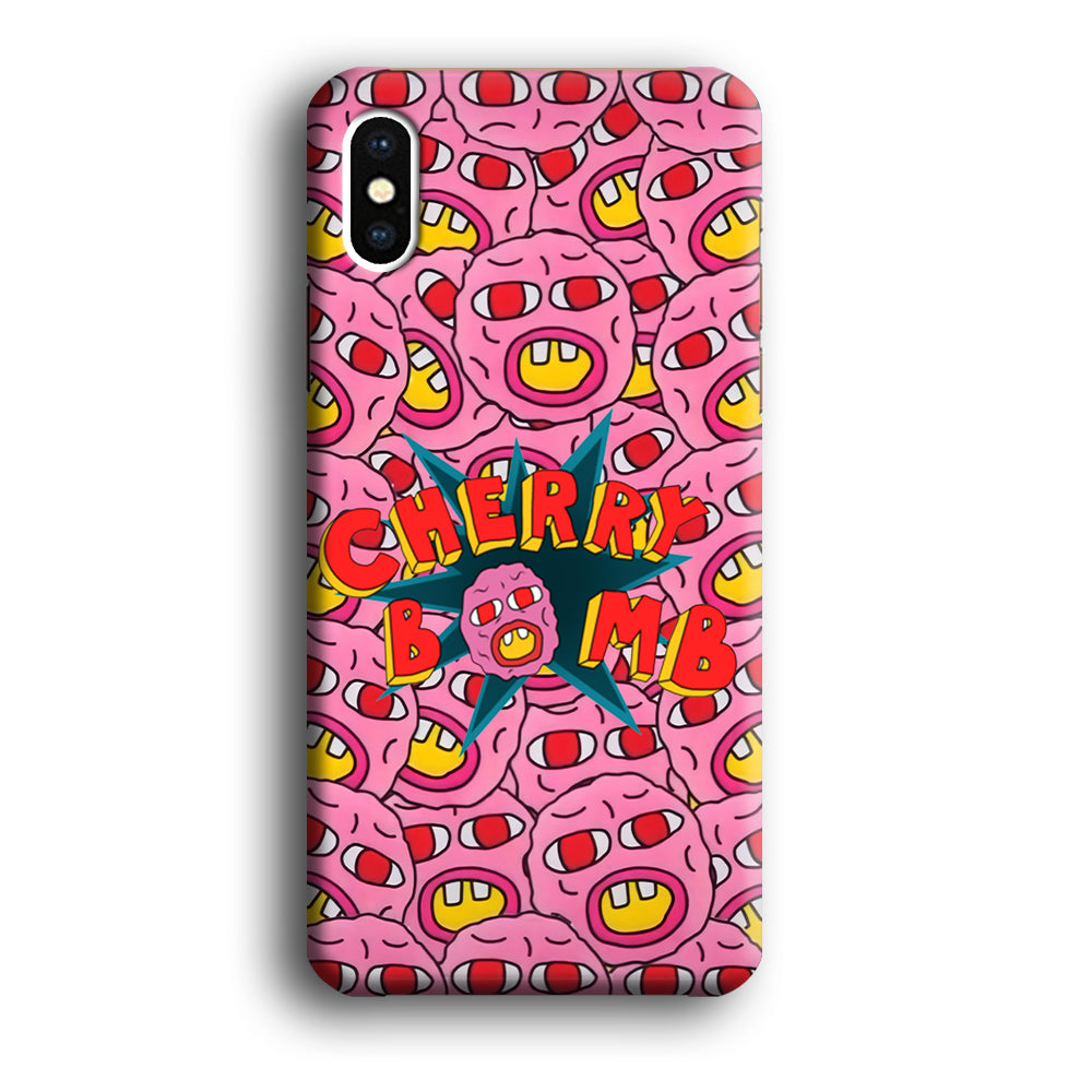 Cherry Bomb Face Sticker iPhone Xs Case