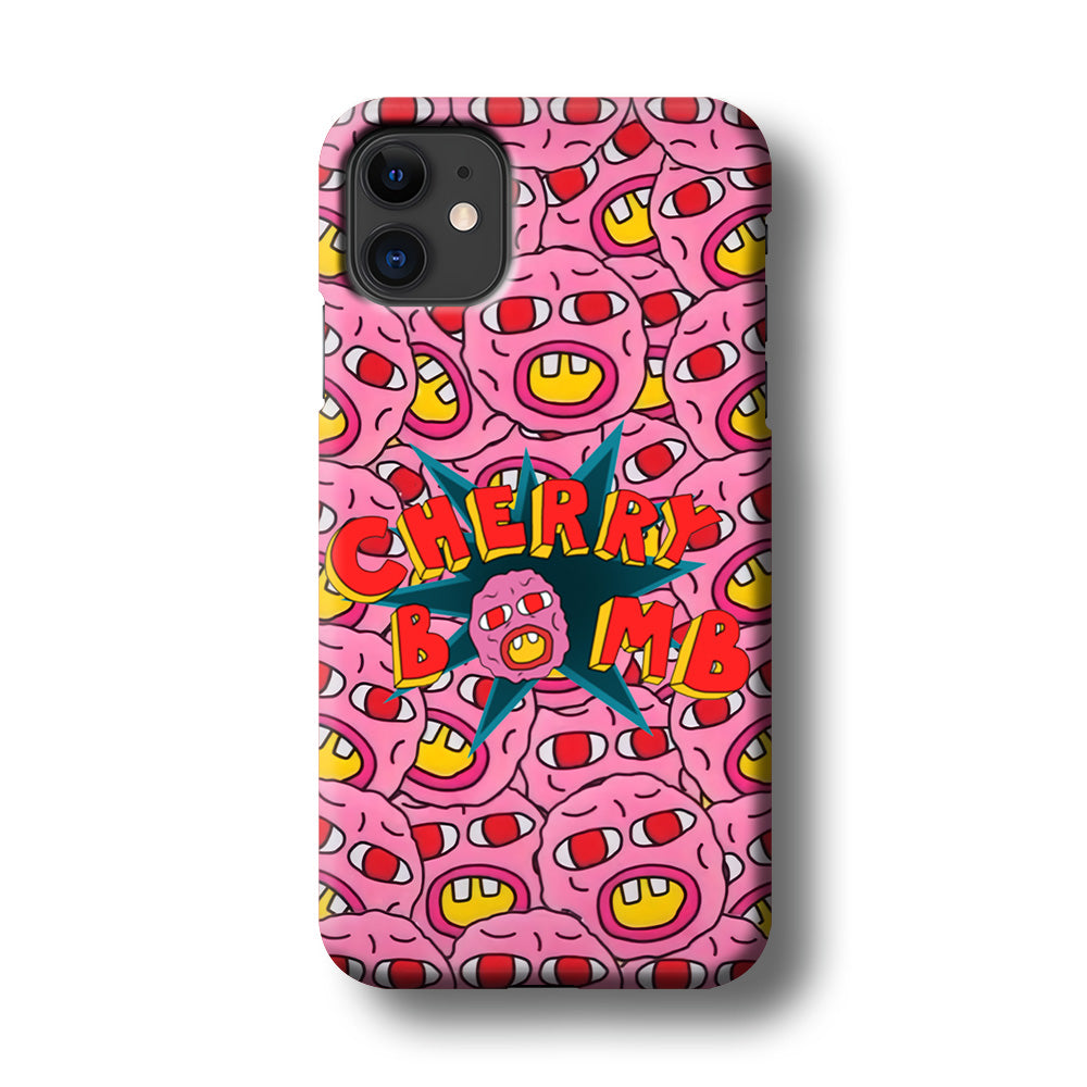 Cherry Bomb Face Sticker iPhone 11 Case