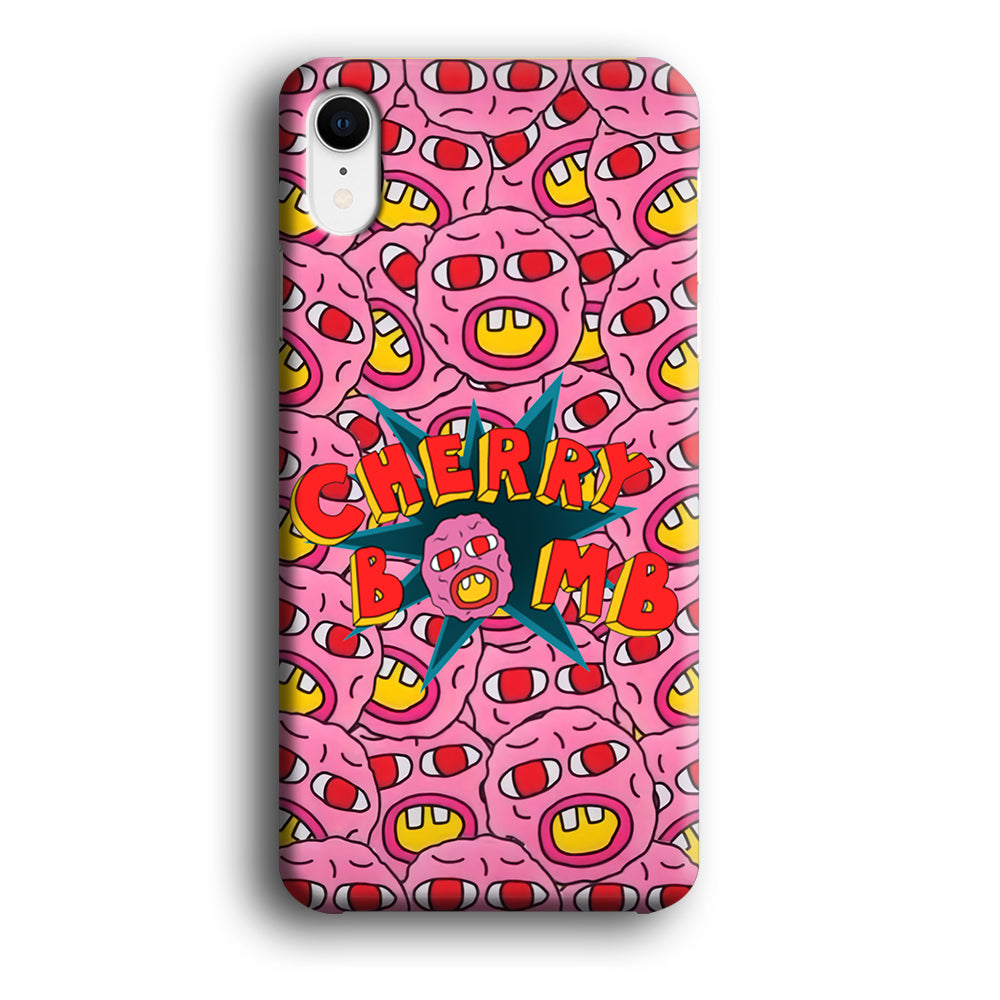 Cherry Bomb Face Sticker iPhone XR Case