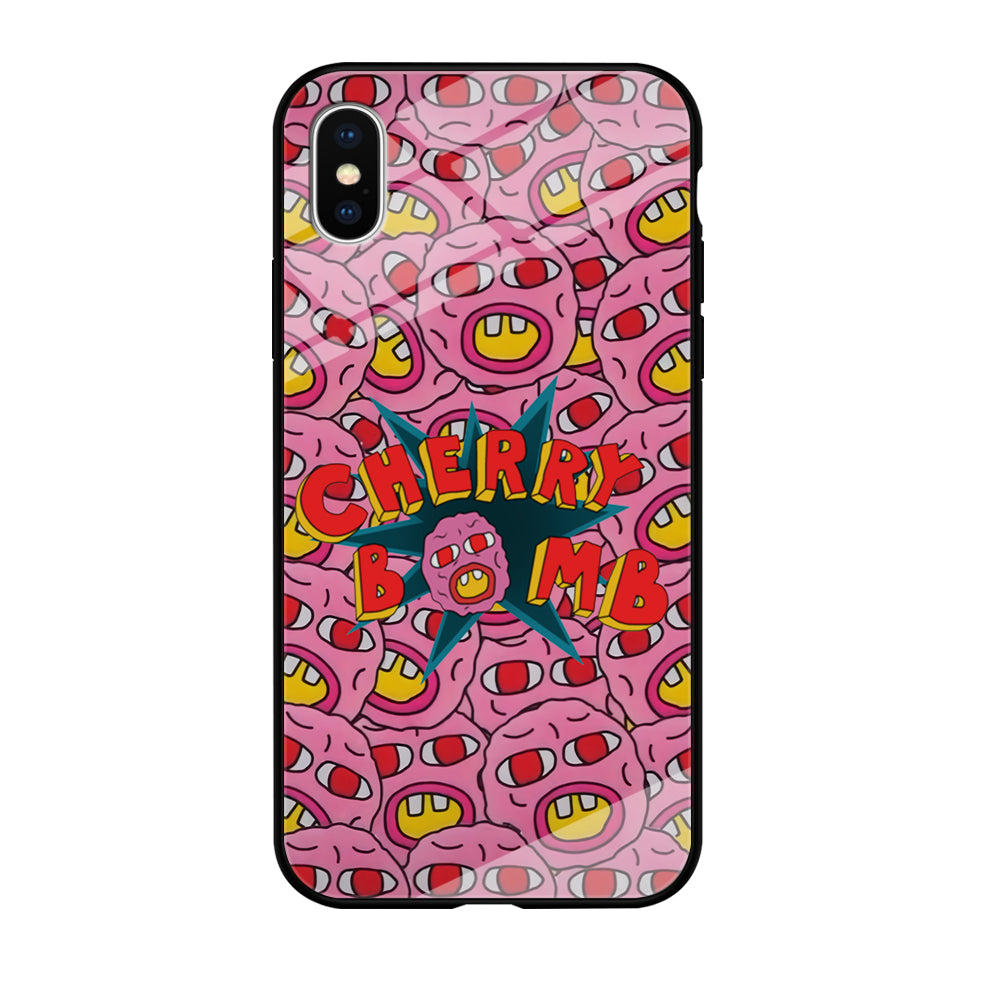 Cherry Bomb Face Sticker iPhone Xs Case