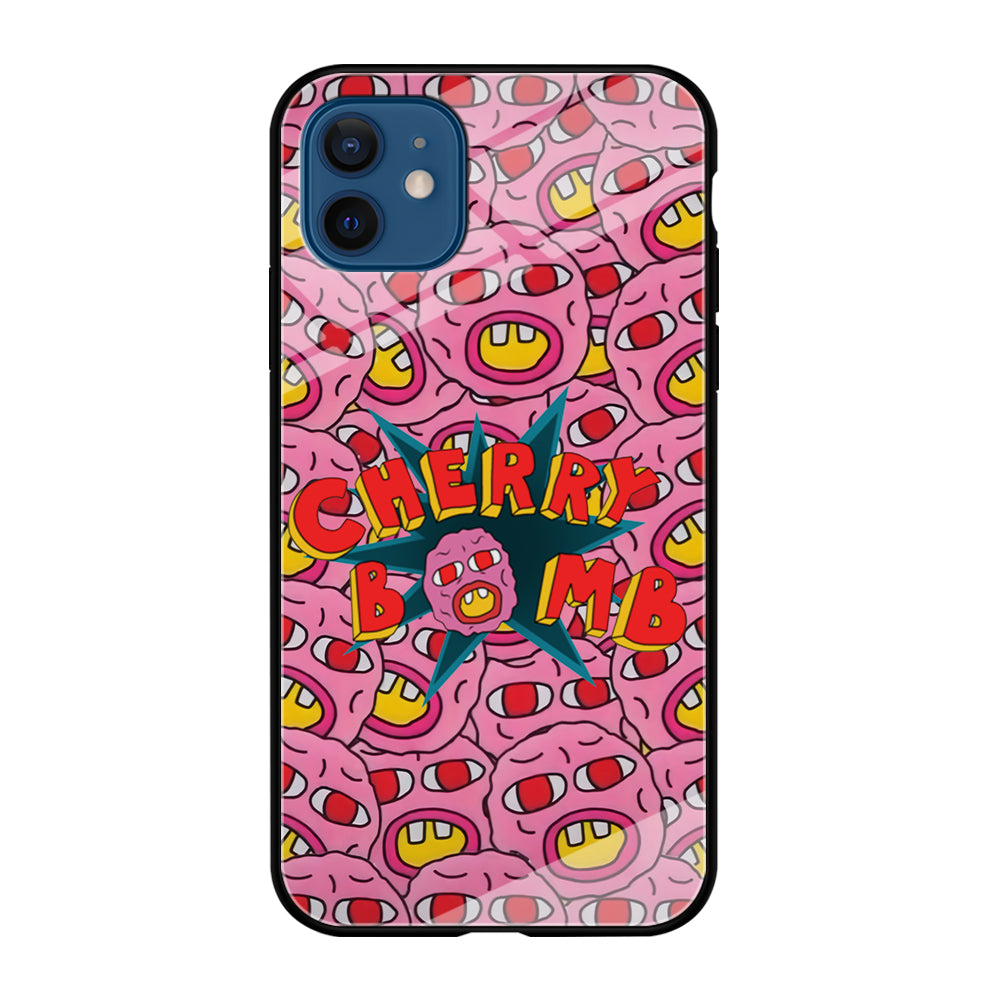 Cherry Bomb Face Sticker iPhone 12 Case