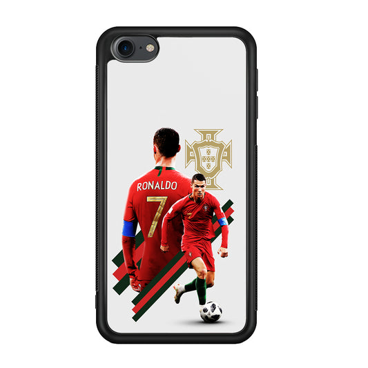 Cristiano Ronaldo Portugal iPod Touch 6 Case-Phone Case-Rubber White (2D Case)-Altracase