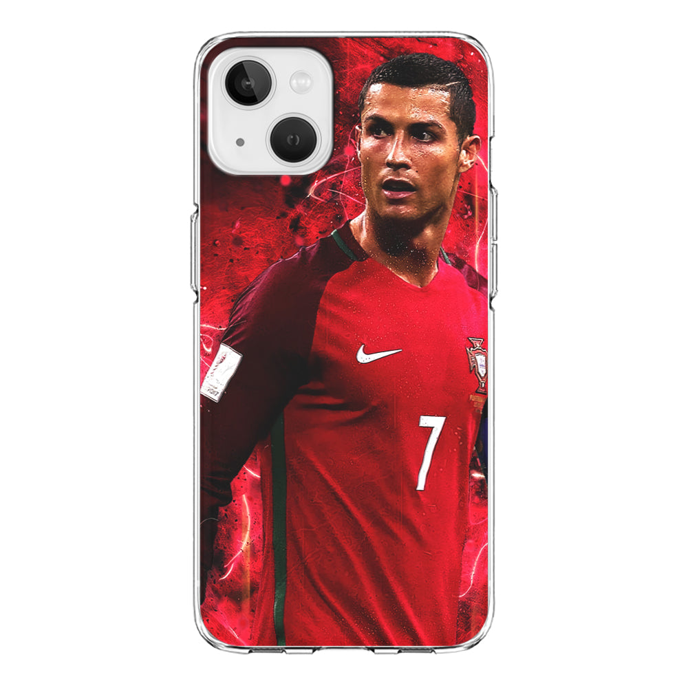 Cristiano Ronaldo Red Aesthetic iPhone 13 Mini Case-Phone Case-Clear Soft Case-Altracase