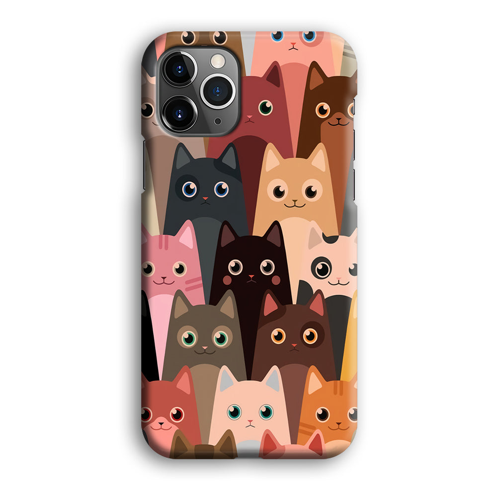 Cute Cat Doodle iPhone 12 Pro Case