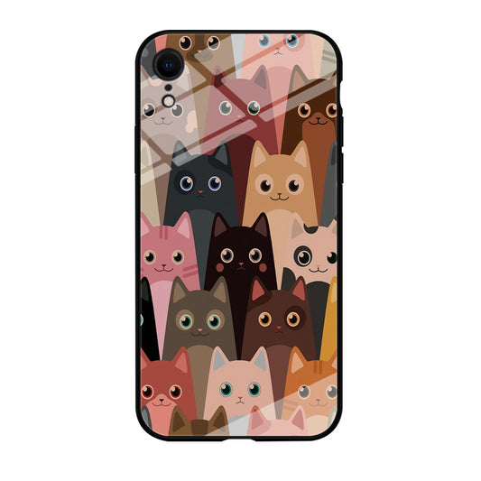Cute Cat Doodle iPhone XR Case