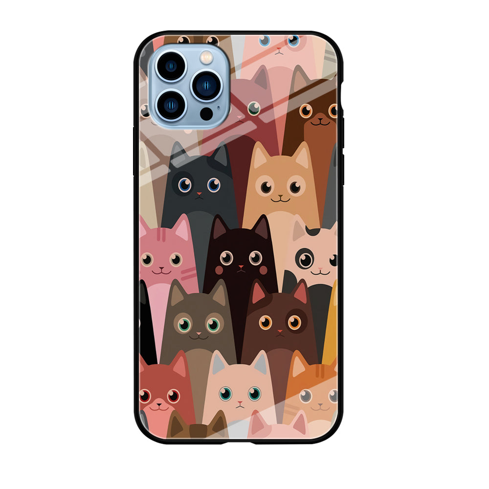 Cute Cat Doodle iPhone 12 Pro Case