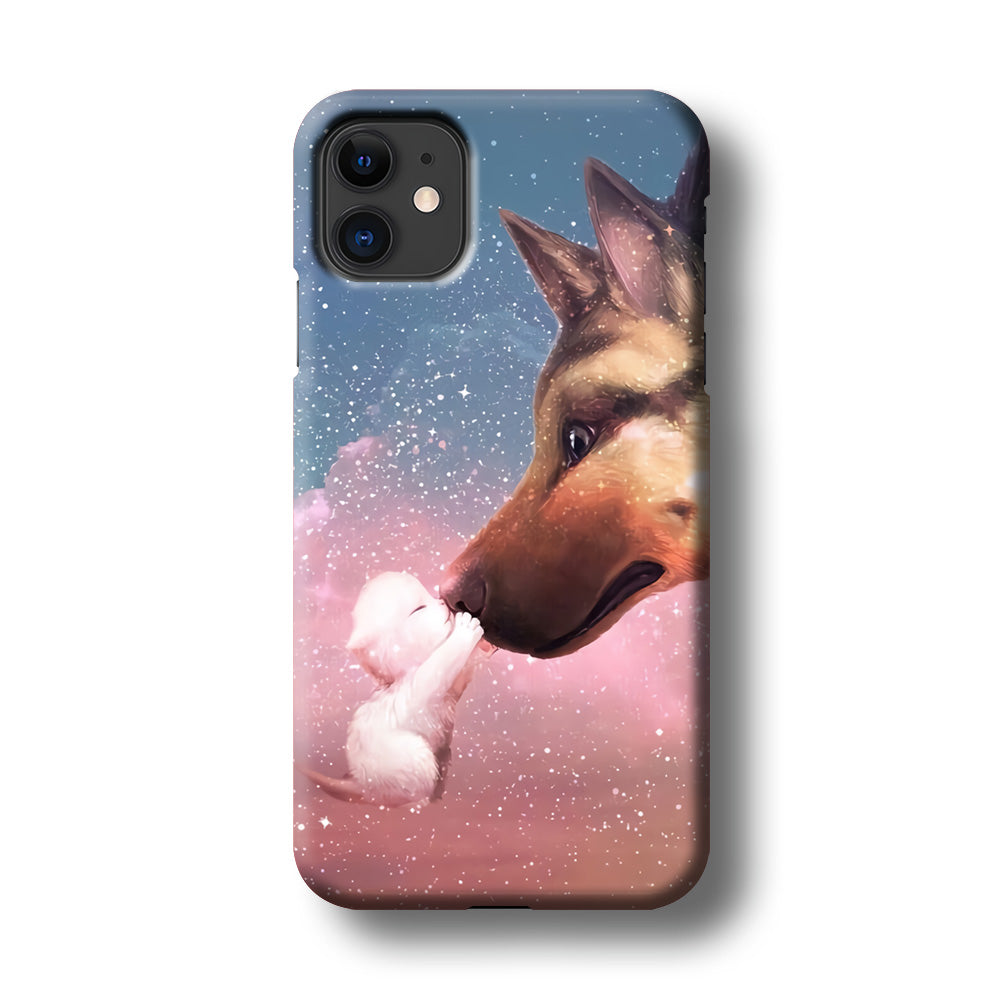 Cute Cat Kiss Dog iPhone 11 Case