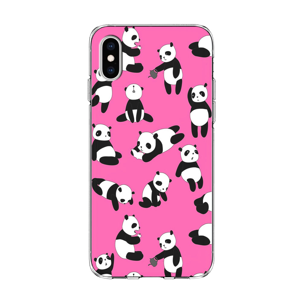 Cute Panda iPhone Xs Case