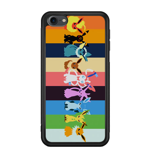 Cute Pokemon Evolutions iPod Touch 6 Case-Phone Case-Rubber White (2D Case)-Altracase