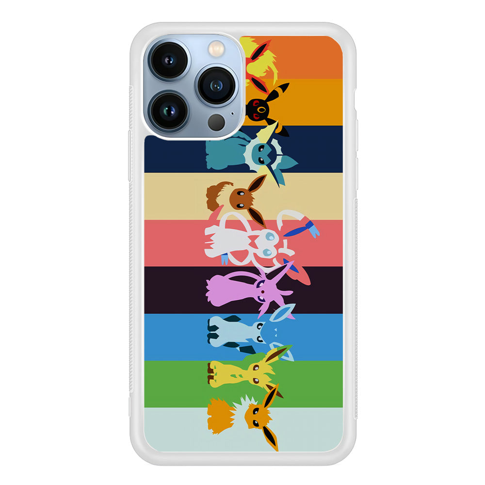 Cute Pokemon Evolutions iPhone 15 Pro Case-Phone Case-Rubber White (2D Case)-Altracase