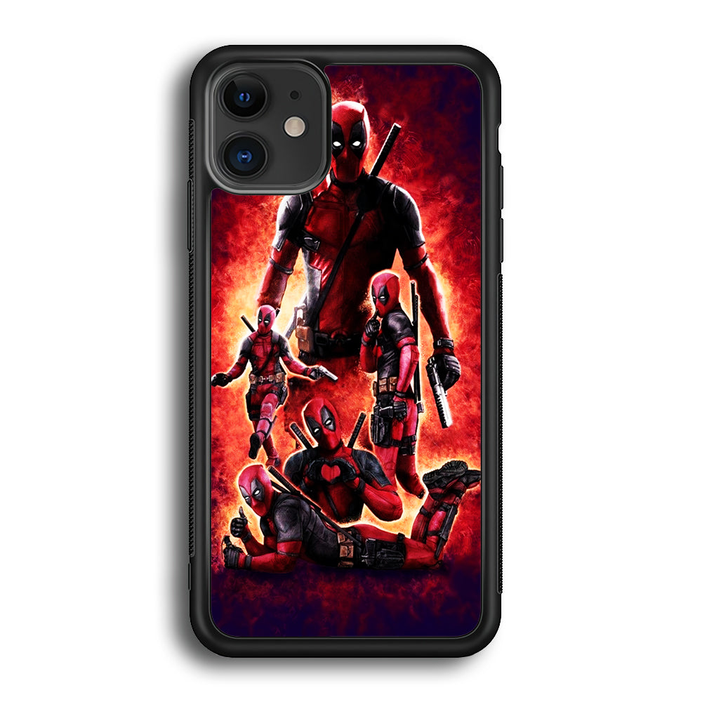 Deadpool On Fire iPhone 12 Mini Case