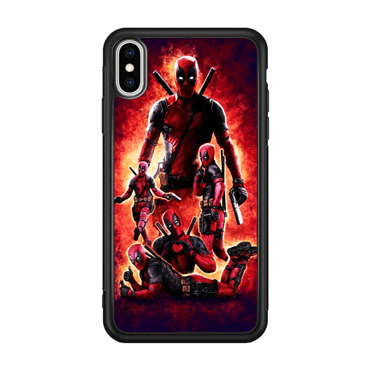 Deadpool On Fire iPhone X Case