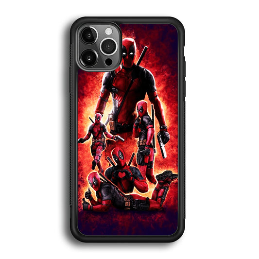 Deadpool On Fire iPhone 12 Pro Case