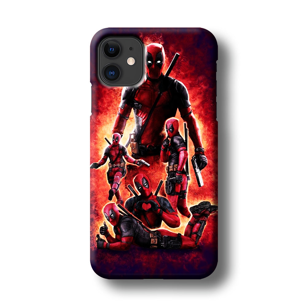 Deadpool On Fire iPhone 11 Case