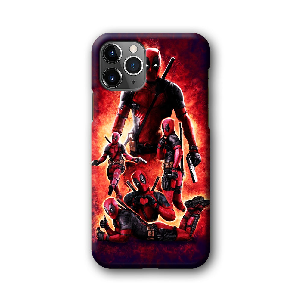 Deadpool On Fire iPhone 11 Pro Case