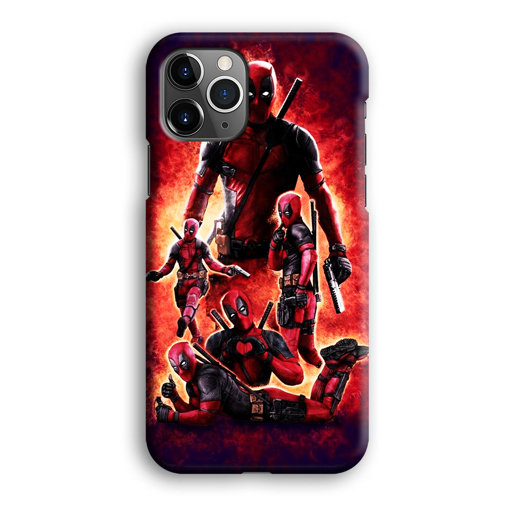 Deadpool On Fire iPhone 12 Pro Case