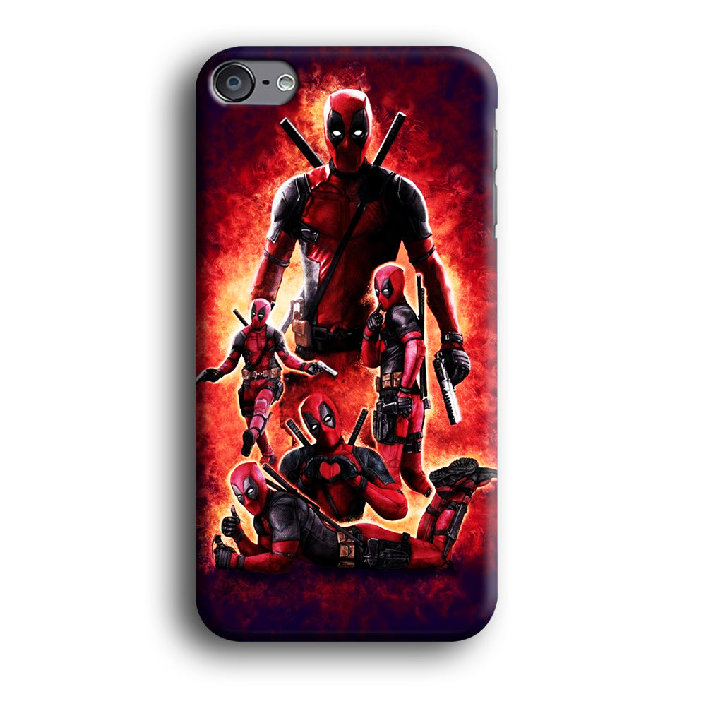 Deadpool On Fire iPod Touch 6 Case